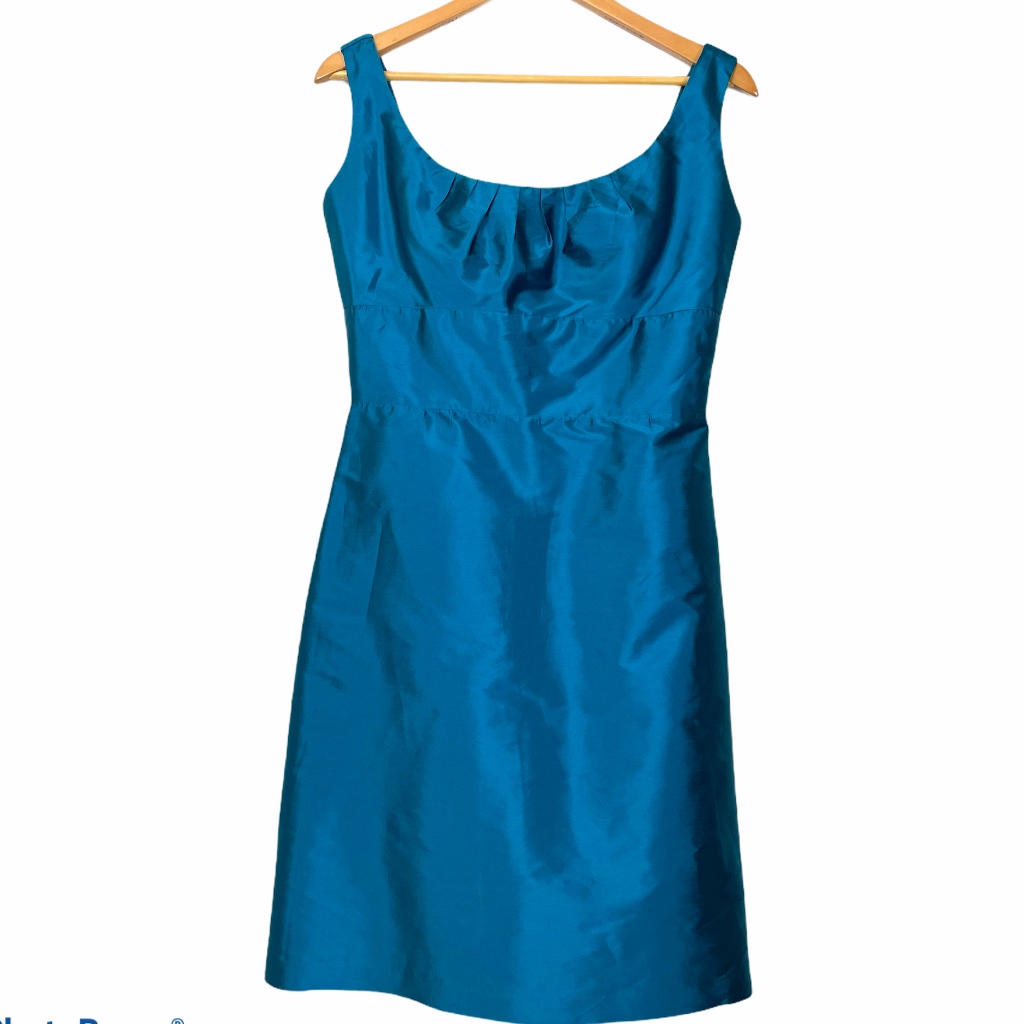 Alfred Sung Satin Bridesmaid Cocktail Sheath Dress